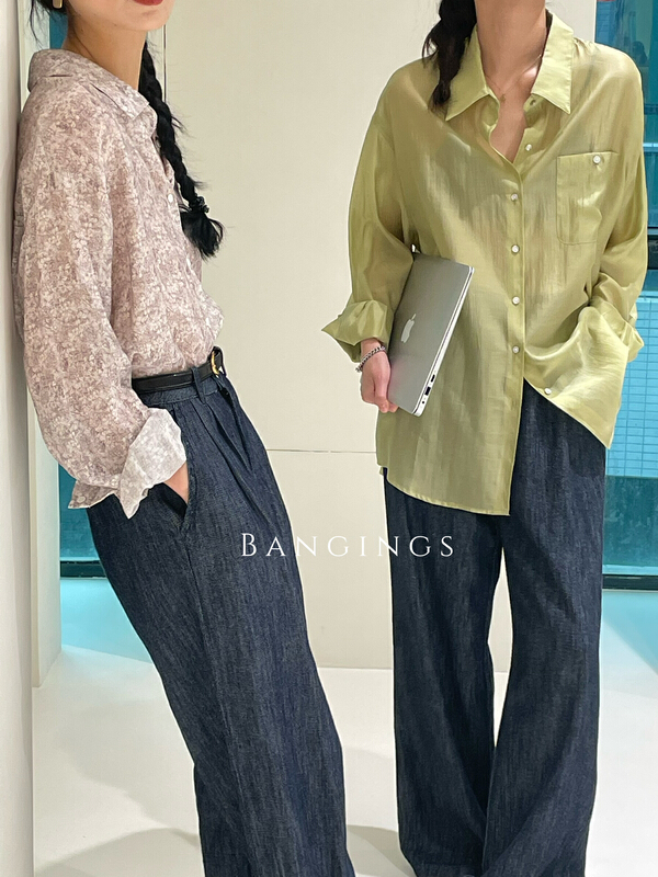 [bangings] floral single breasted comfortable shirt 0175# CLS