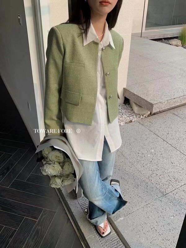 New year in early spring! [toward front] little fragrance lady temperament short coat w6061# zxl