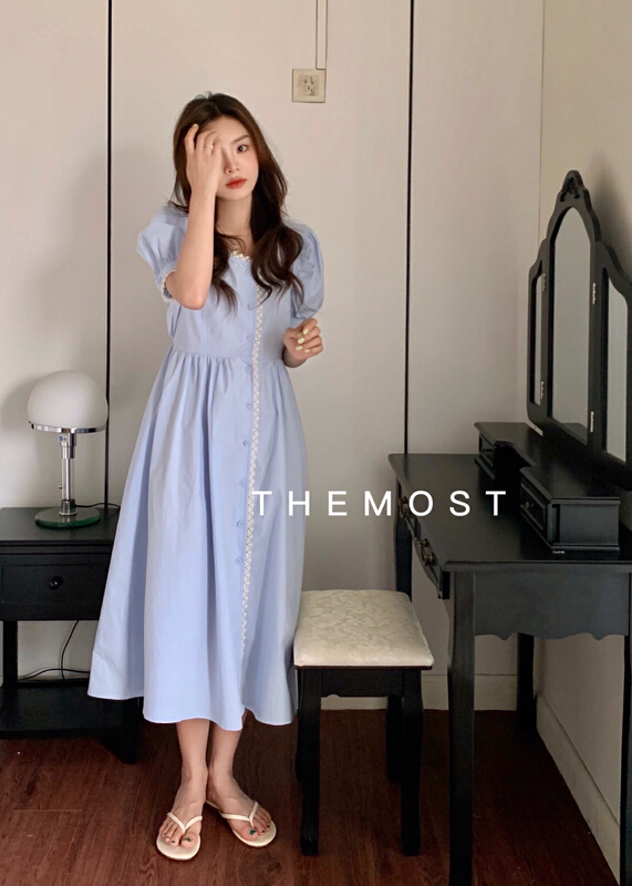 New year in early spring! [the most] Korean design Short Sleeve breasted dress a8809# HBx