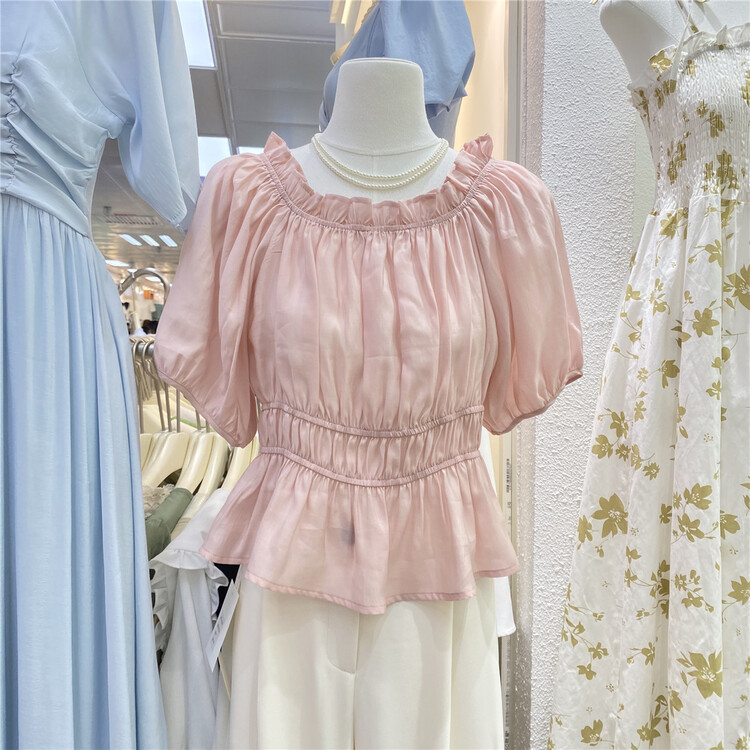 [8 look] Korean round neck short shirt 2236# hjy