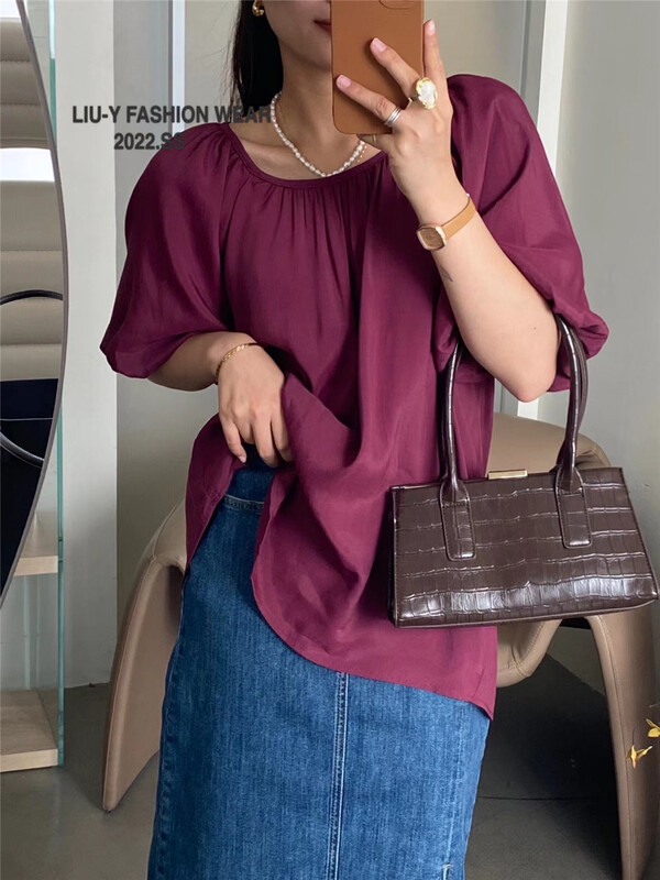 [Liu. Y] crimping comfortable Korean style shirt 0636# L