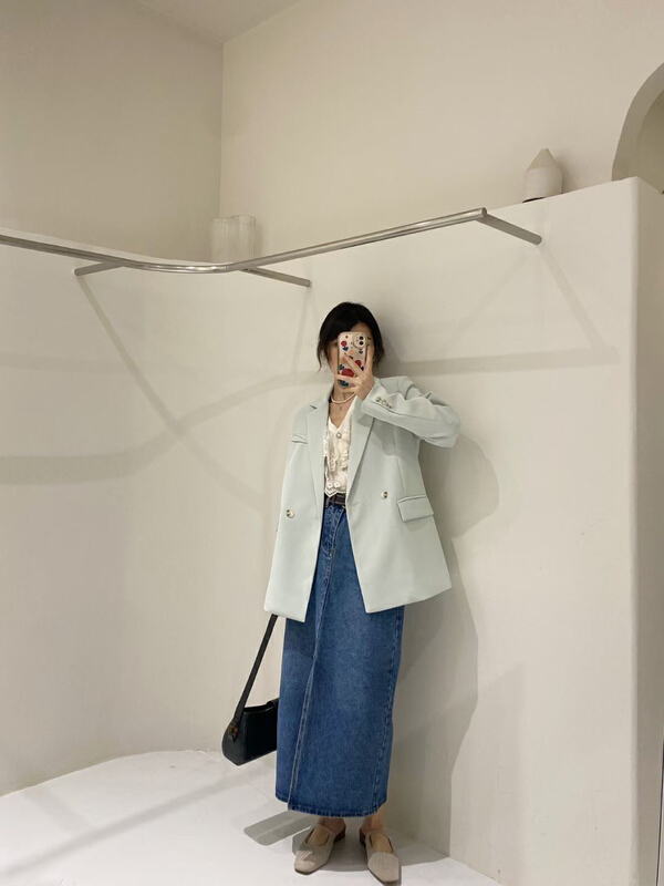 goods in stock! New year in early spring! [manwang] Korean slim and simple suit 22008# ZSY