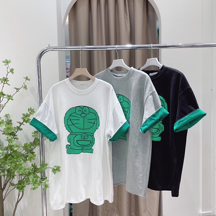 New year in early spring! [LML] Dingdang Cat cartoon loose Korean Short Sleeve T-shirt 1032# ozq