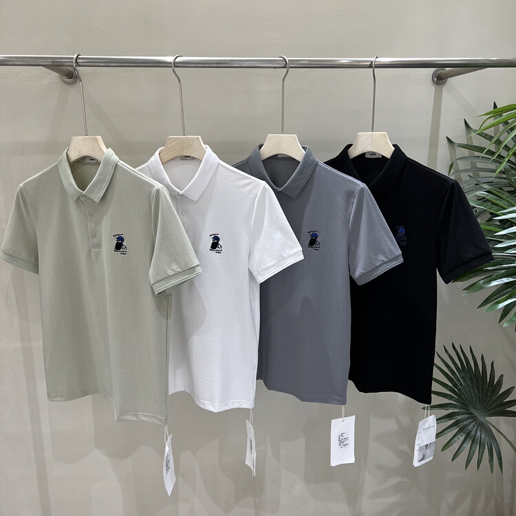 New year in early spring! [maibia] Japanese embroidered head letter polo shirt p6672# ZZL