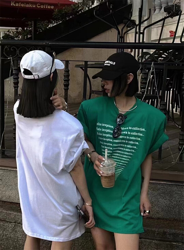 [Yan Zhen] letter round neck comfortable short sleeve T-shirt 98602# PCZ