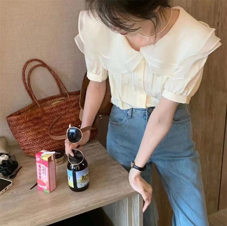 [Susan] simple aging fashion shirt 18152# LSW