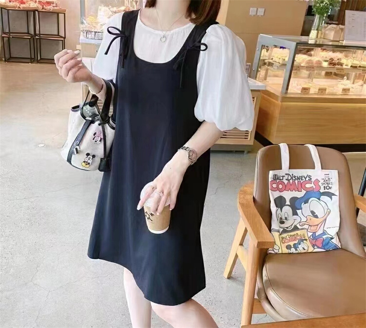 [Susan] simple and versatile solid color blouse + Korean slim loose dress set 18273# LSW