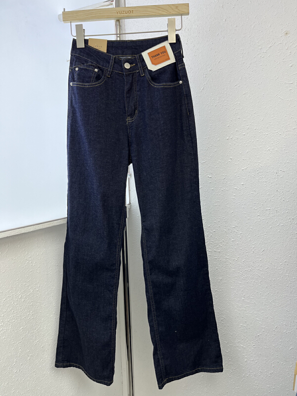 [okd] Korean fashion high waist loose floor mopping jeans 52665# zxl