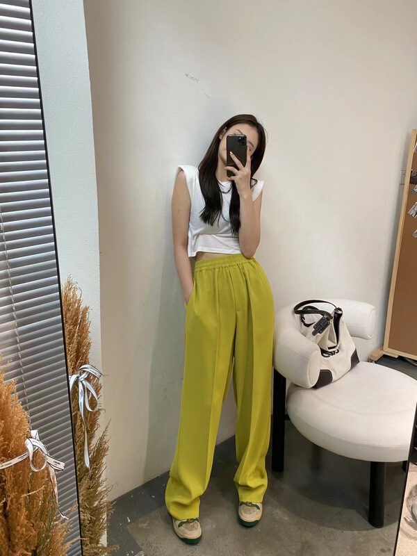 New in early summer! [modern 197] Korean loose drawstring lace up casual pants 8918# zyh