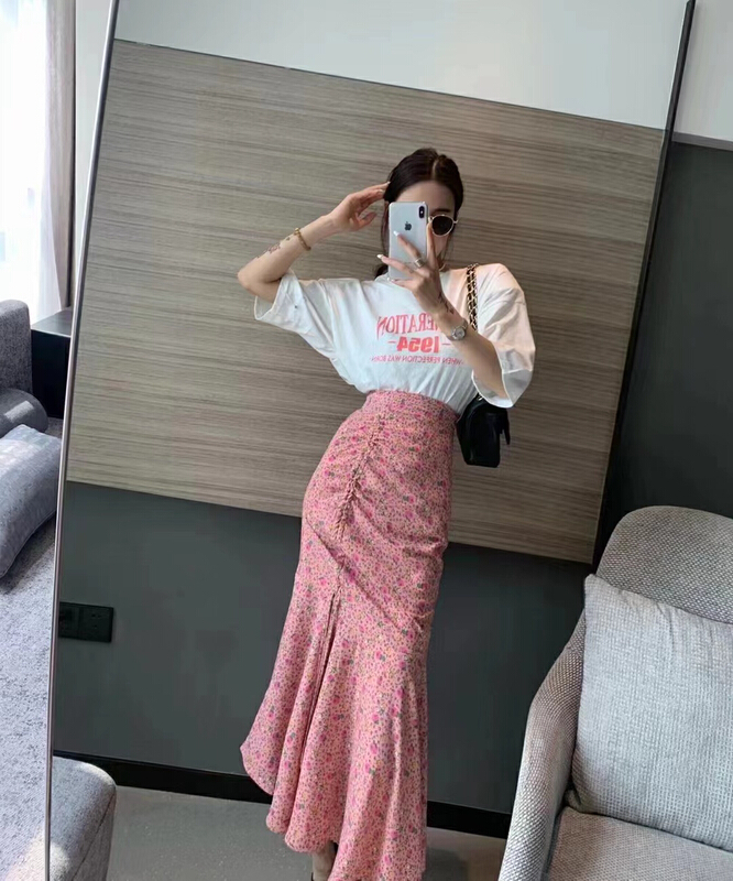 [I do] Korean medium length drawstring skirt 8027# cqw