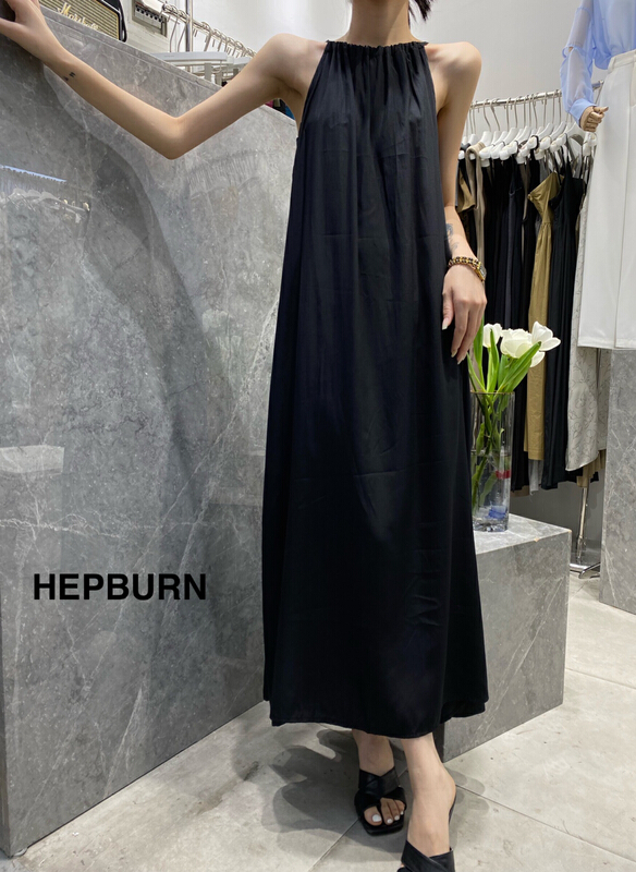 [Hepburn Hepburn] advanced design sense big brand suspender strap skirt 3695# L