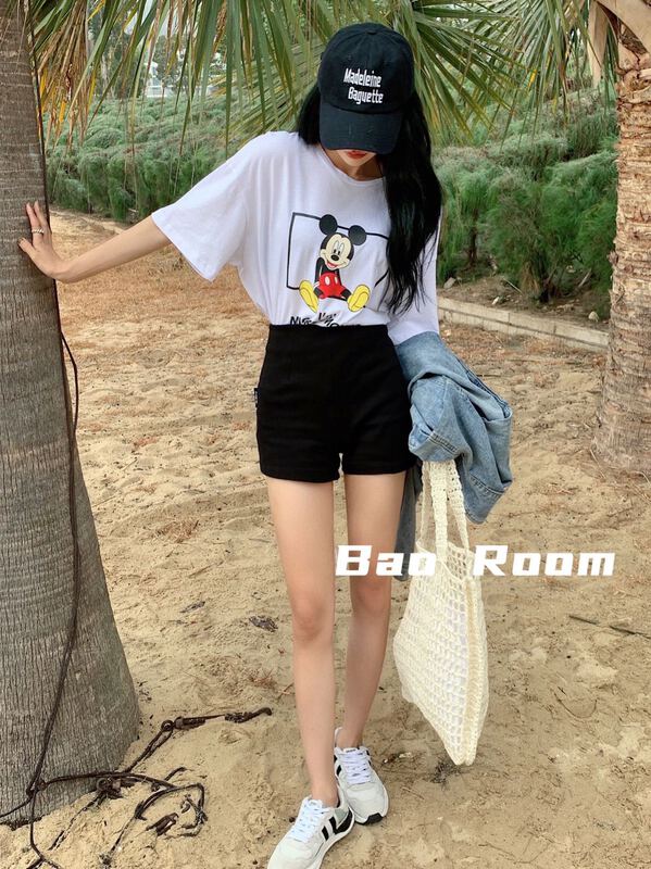 New year in early spring! [Baobao] crew neck loose print short sleeve T-shirt (excluding necklace) 1023-1# ozq