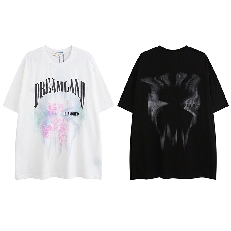 [the unvowed] men's and women's same personalized pattern water paste printing short sleeve T-shirt 2509# ZZL