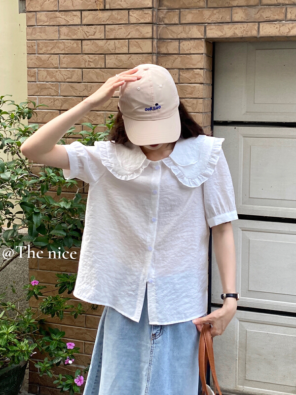Live broadcast! [the nice] Tencel fungus edge Double Neck Shirt a8069# hjy