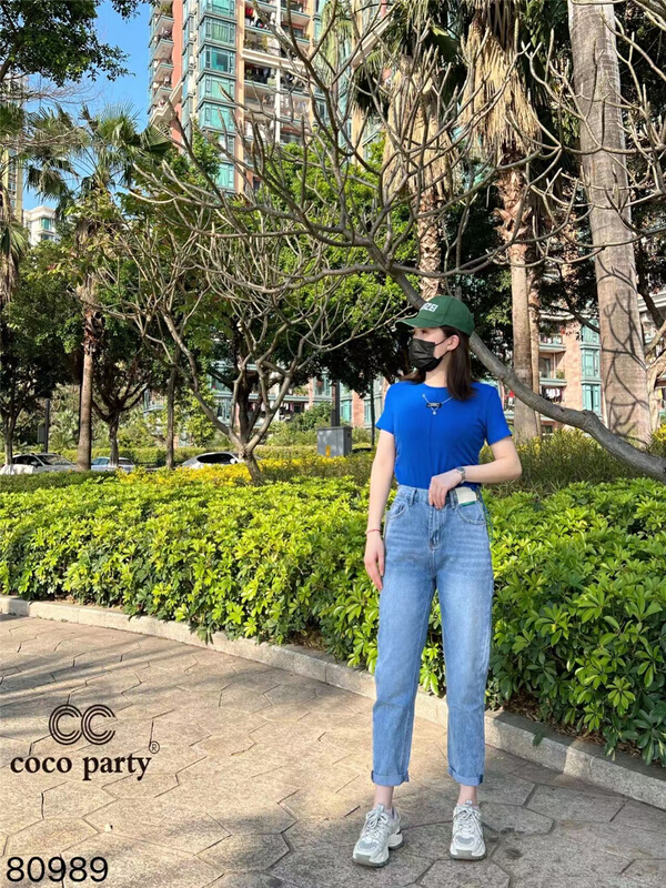 [CC] Korean high waist Harlan jeans 80989# XYJ