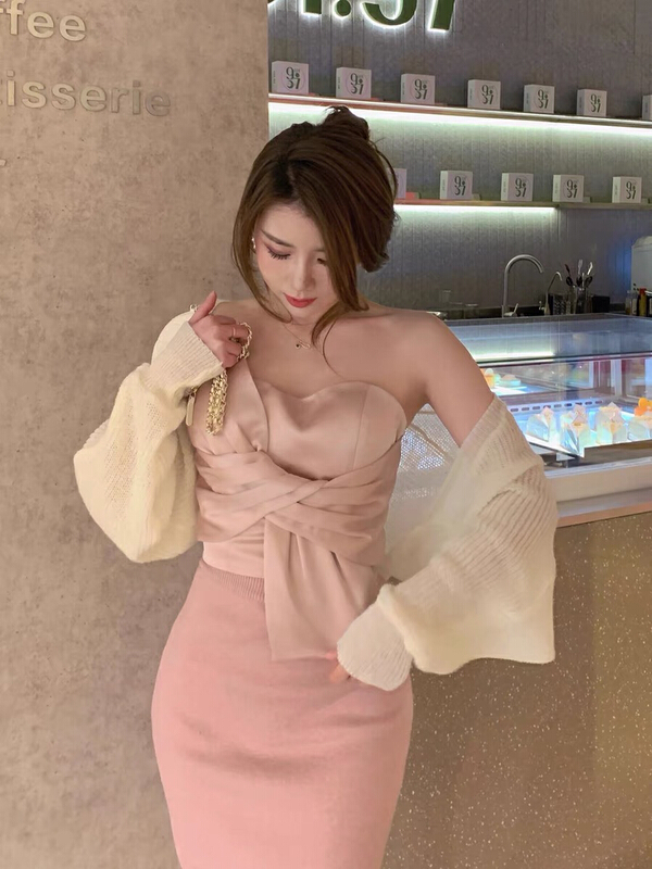 [millet +] celebrity style irregular bow vest / sling 062# WPL