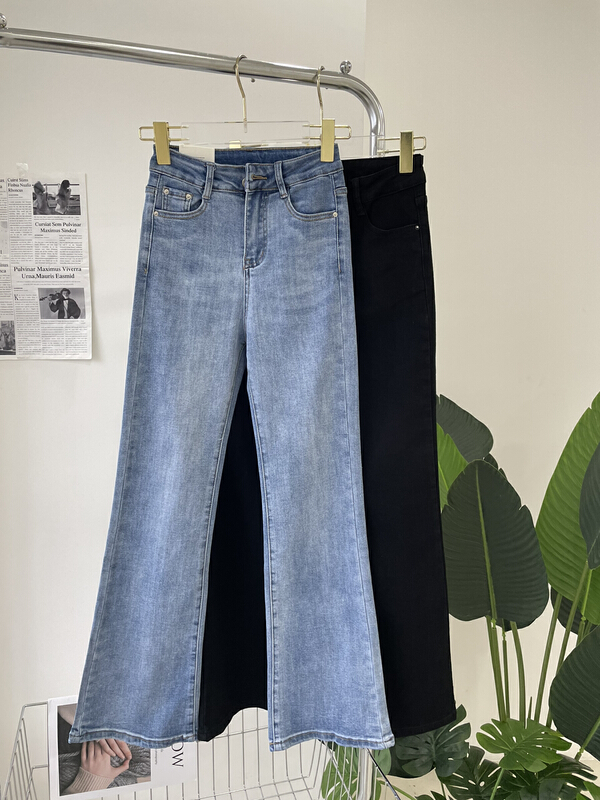 [Zoe Han cowboy] Korean version of versatile skinny jeans t9908# ozq