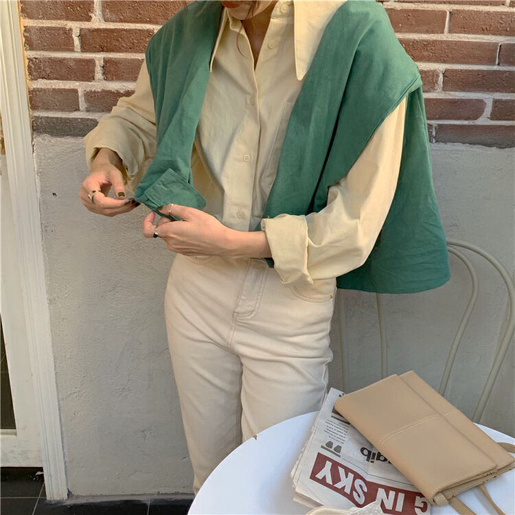 New year in early spring! [timely rain] Han Feng ins simple fashion shirt as5529# YYW
