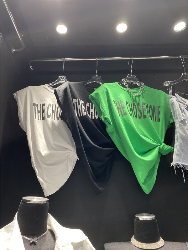 [web sensing] letter printed loose vest / suspender (without necklace) a008# ozq