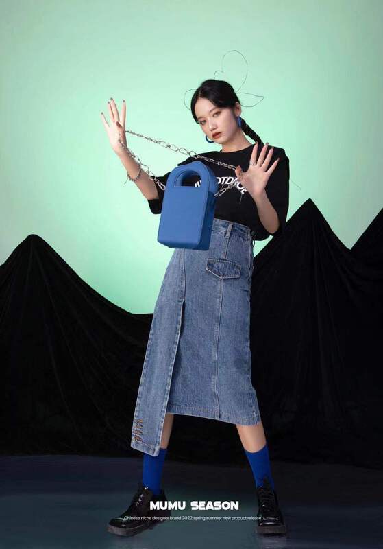 New year in early spring! [Mumu season] slit slim and versatile skirt 9239# zxl