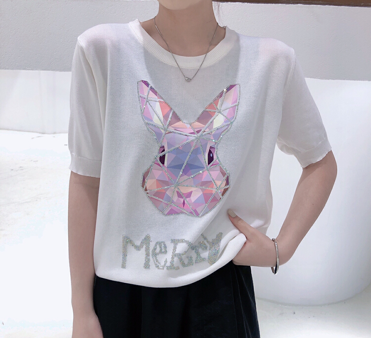 New in early summer! [S.J] heavy industry three-dimensional hot drill rabbit sweater 6836# LSW