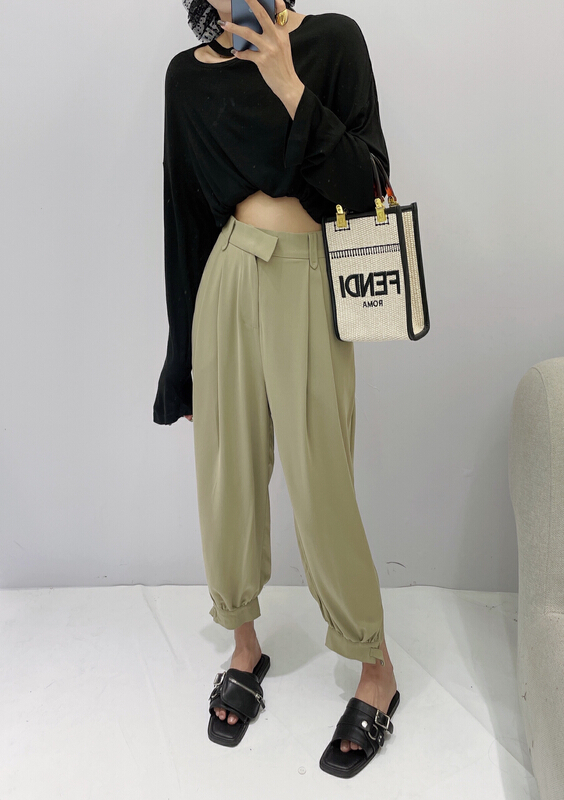 [Xi Xi] net red versatile fashion slim trousers 6088# ozq