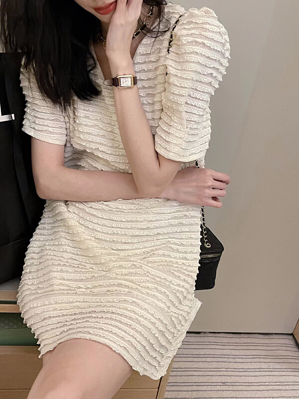 New in early summer! [Lina] loose Korean cake thin temperament dress 0086-1# hjy