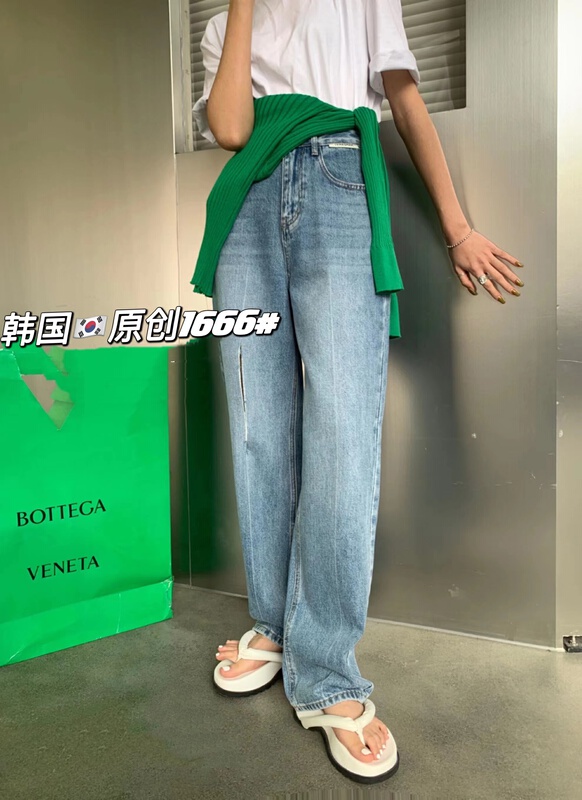 New year in early spring! [thgz fairy tale princess] fashionable straight jeans 1666# JJ