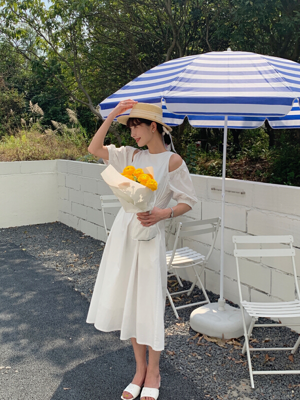 New in early summer! [new open] round neck waist closing slim dress (with belt) ys1-fl22566# zxl