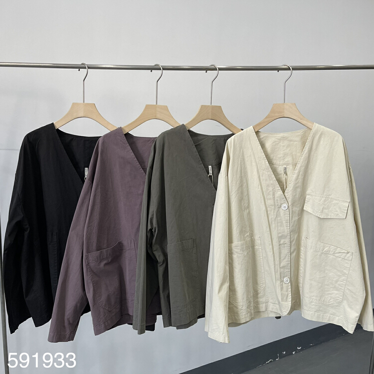 New year in early spring! [fabric] V-neck minimalist fashion jacket 591933# XYY