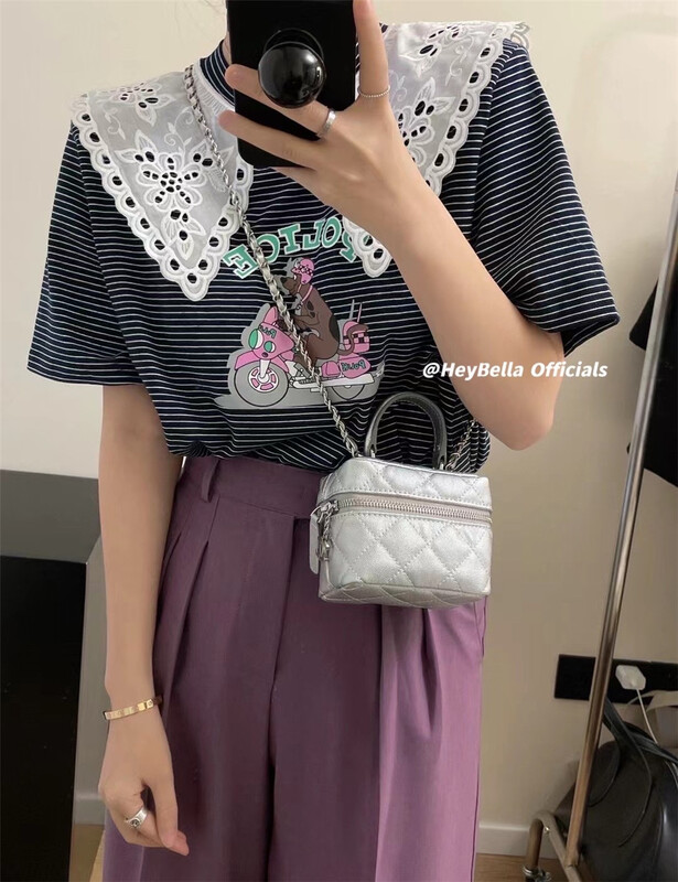 [hey Bella] stripe comfortable Korean Short Sleeve T-shirt 2910# ll