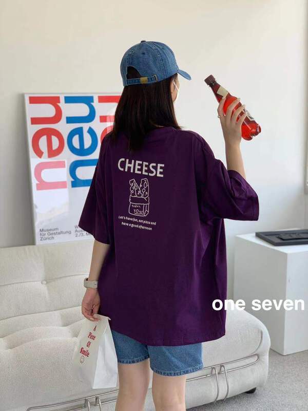 New in early summer! [one seven] loose and comfortable printed short sleeve T-shirt 6953# XYY
