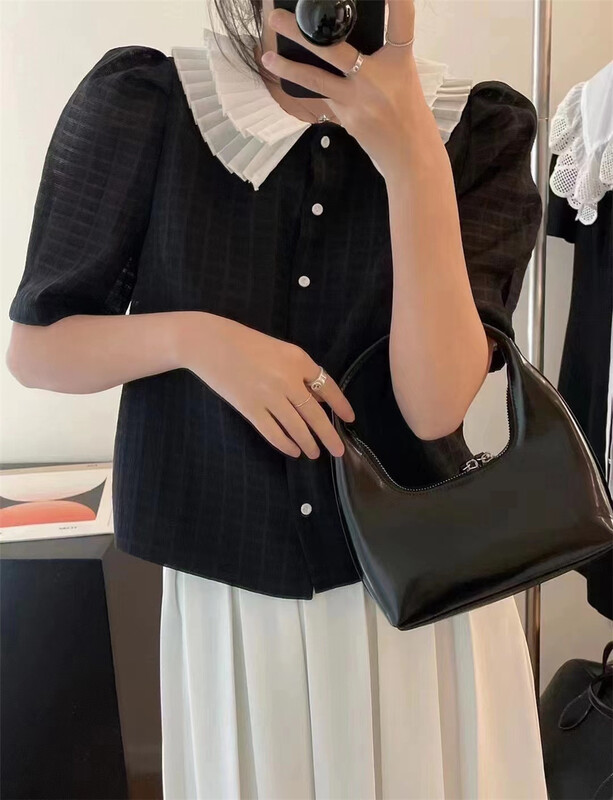 New in early summer! [Susan] Korean sweet double-layer baby collar shirt 1181# LSW