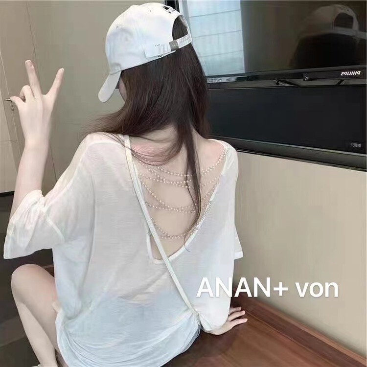 [Anan +] Korean solid color versatile short sleeve T-shirt 309-1# WTT