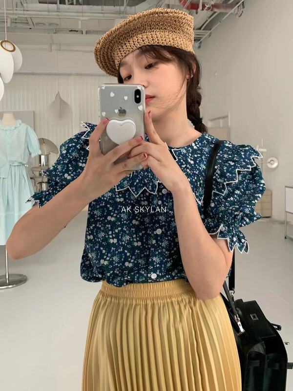 goods in stock! New in early summer! [A.K skylan] Korean floral shirt 82528# zxl