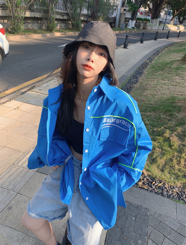 goods in stock! [ylanvo] Korean fashion letter versatile windbreaker x027# CSX