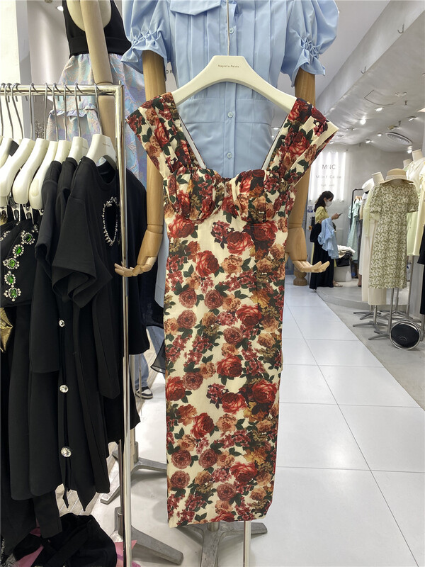 【MAGNOLIA】小女人顯瘦花色連衣裙  G35-1#  JJ