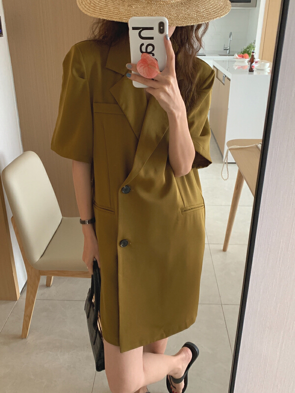 [timely rain] Han Feng ins retro temperament design sense suit dress 44054# WPL