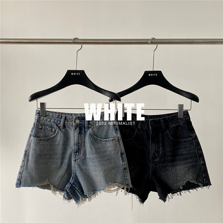 New in early summer! [white] Korean slim and versatile denim shorts 88283# XYJ