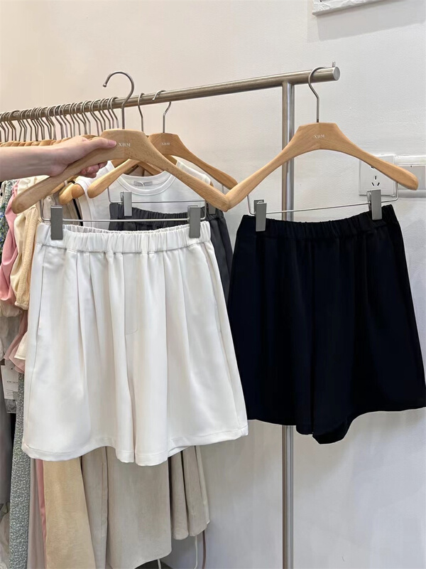 [xhm] solid color loose and slim comfortable casual shorts 2033# zjy