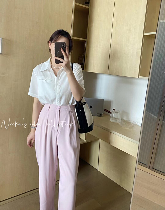 [magic Qiqi] net comfortable versatile shirt 1538# ll
