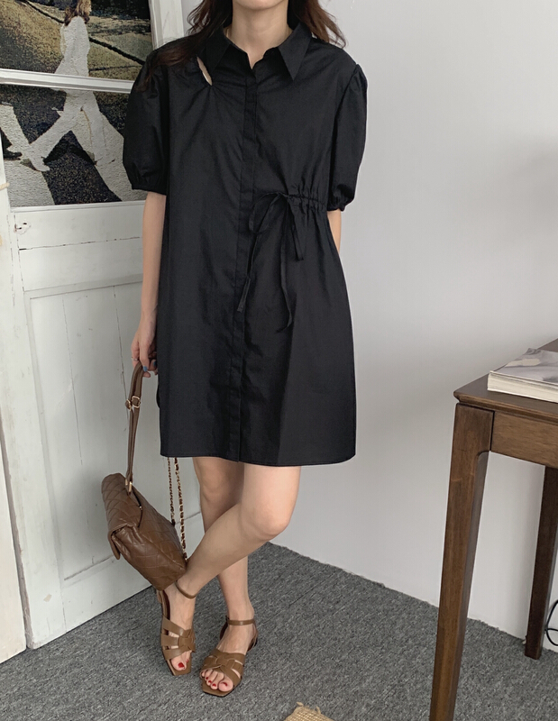 New in early summer! [baerman] hollow out lady simple dress (excluding necklace) m6032# HBx