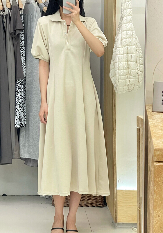 [cotton candy] temperament lady polo dress 22s560# XJ