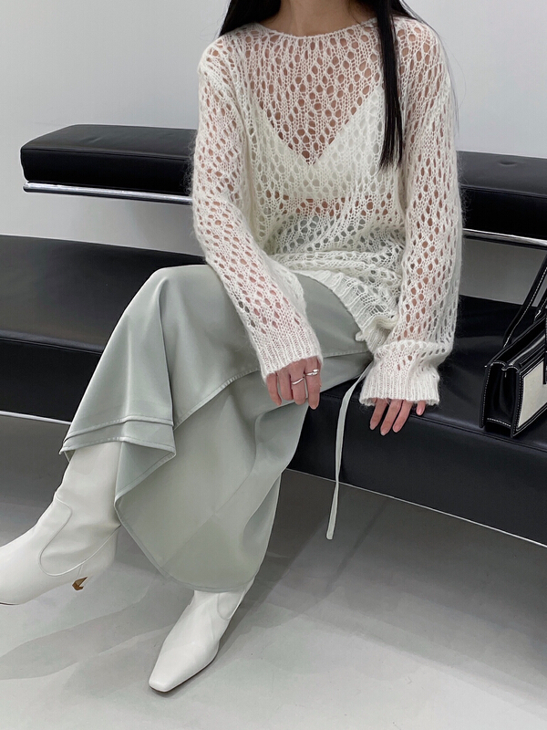 New year in early spring! [Hello September] high waist Satin bandage skirt m2251# CLS