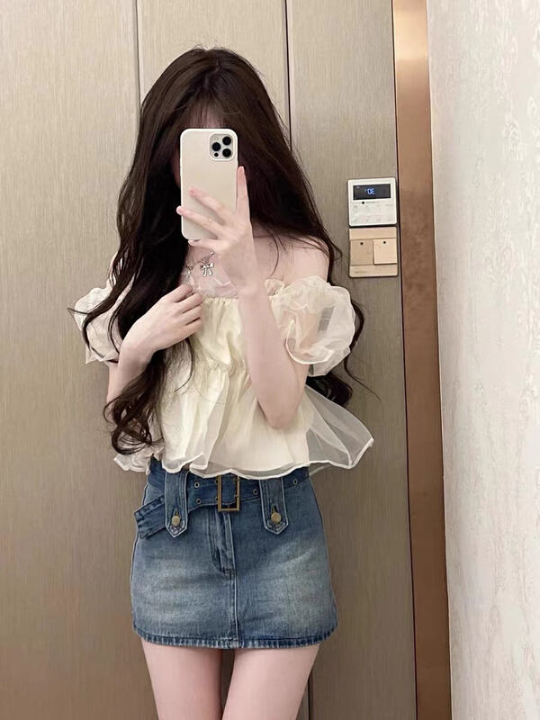 New in early summer! [Huaxi] small clothes with pure design sense ➕ Korean hot girls short skirt set (with detachable belt) 8839# PCZ