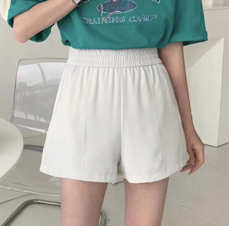 goods in stock! [love in clothes] versatile, simple, loose, thin, elastic waist and wide legs casual shorts ys1-608# Cl