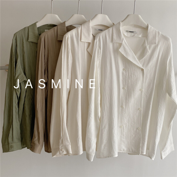 現貨!【JASMINE】洋氣時髦雙排扣設計襯衫  3536#  CLS