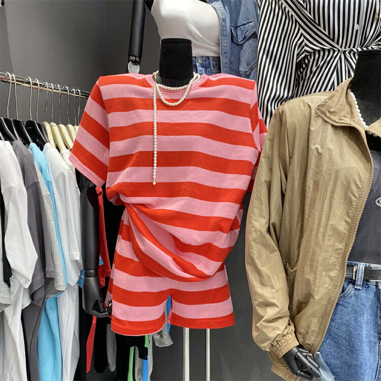 New in early summer! [ajroom] Korean fashion short sleeve + casual Shorts Set 3361# zxl