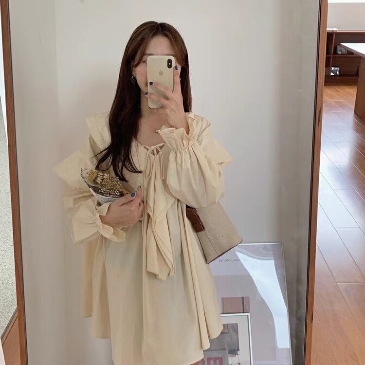 New year in early spring! [baby] Korean Lapel heavy industry dress 83500# WTT
