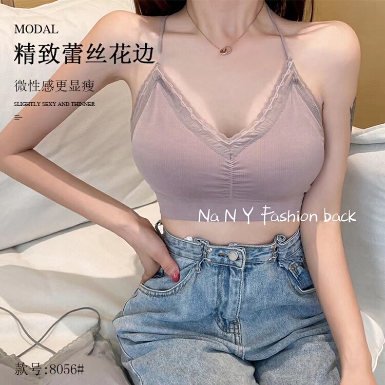 【GANGAN】後背交叉細帶無鋼圈背心/吊帶  1287#  CL